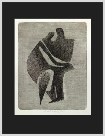 Dvojice II - lept - 1961 - rámováno - 6000,-Kč